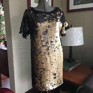 NWOT Sequined Party Cocktail Dress Cesar Galindo runway dress holiday party